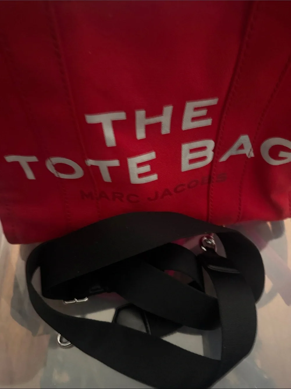 Marc Jacobs Red Canvas 'The Tote Bag' Medium Size USED
